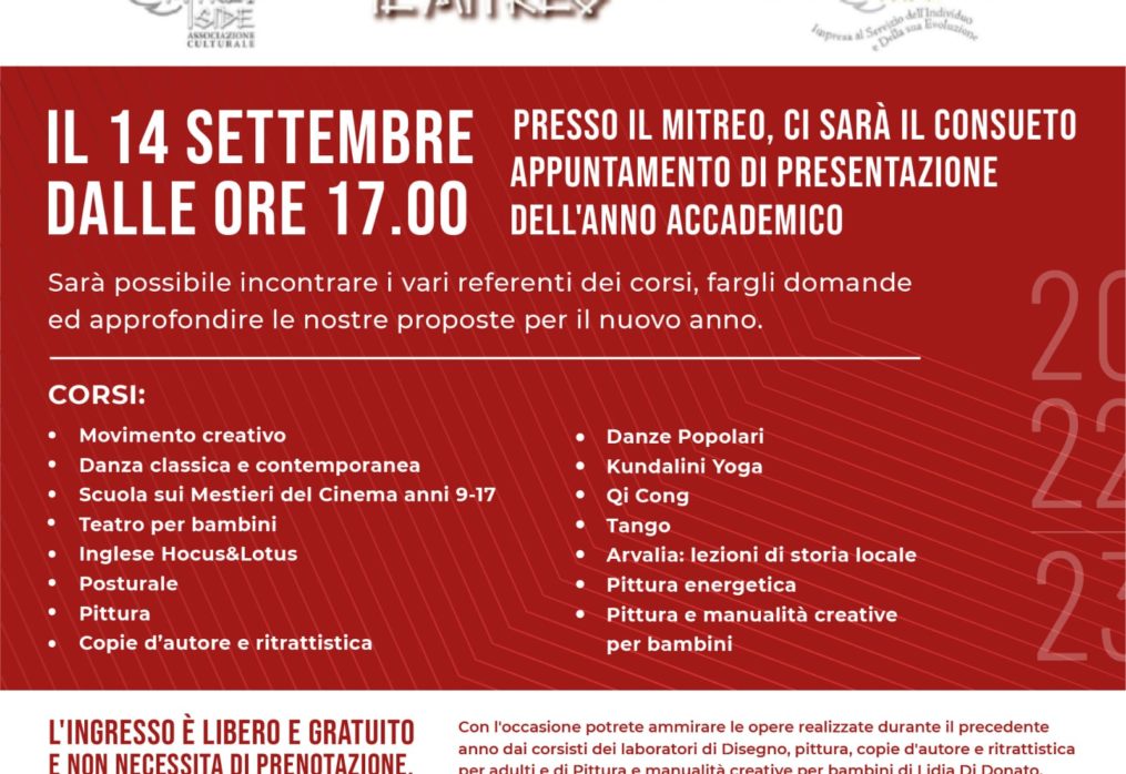 Presentazione nuovo anno accademico 2022 – 2023