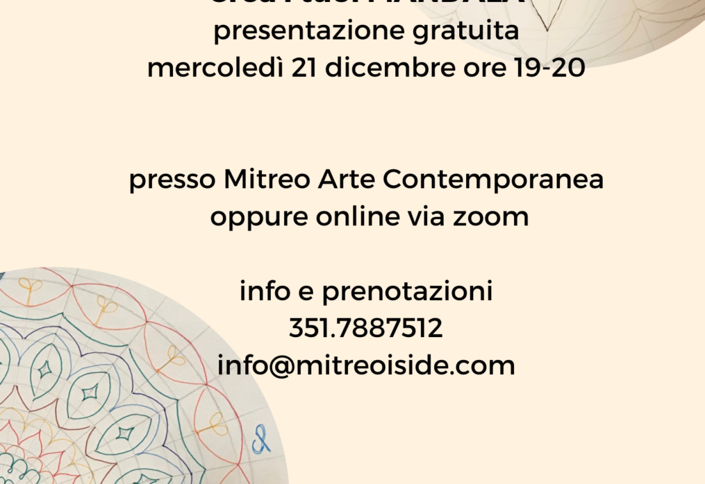 Presentazione corso “Crea i tuoi Mandala”