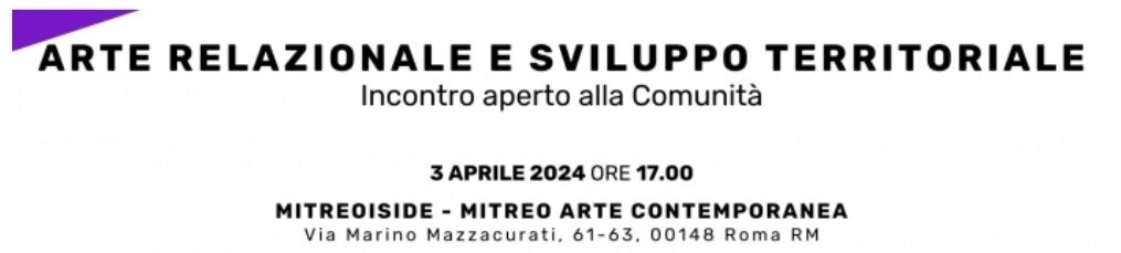 Arte relazionale e sviluppo territoriale