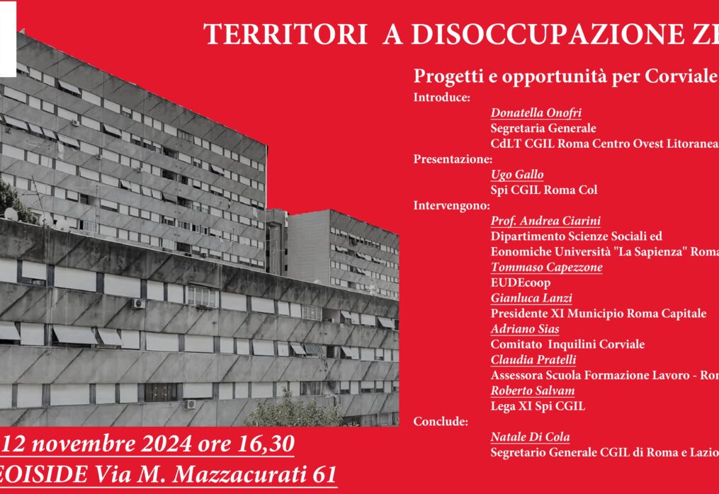 12 nov – Convegno “Territori a disoccupazione zero”